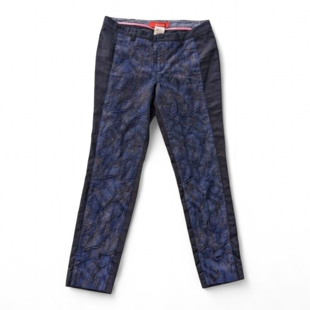 Anthropologie Cartonnier Brushstroke Cropped Trouser Sz 4 - Picture 4 of 9